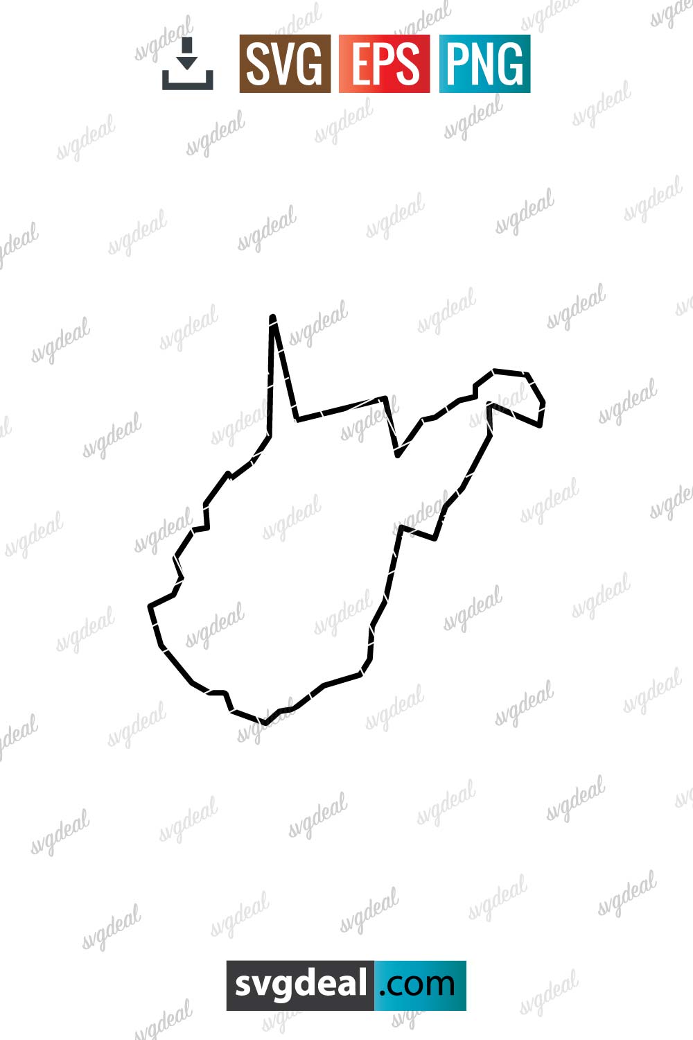 Free West Virginia Outline Svg Svgdeal