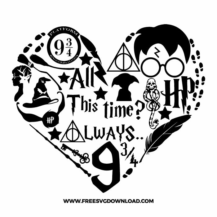Harry Potter SVG & PNG Free Cut Files