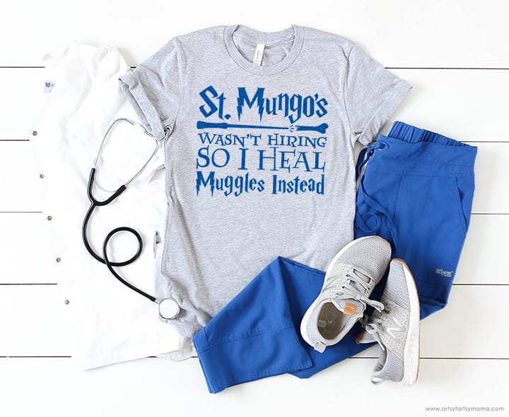 ST. MUNGO'S HARRY POTTER NURSE SHIRT WITH FREE CUT FILE