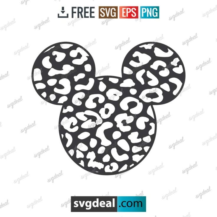 Mickey Mouse Leopard Svg