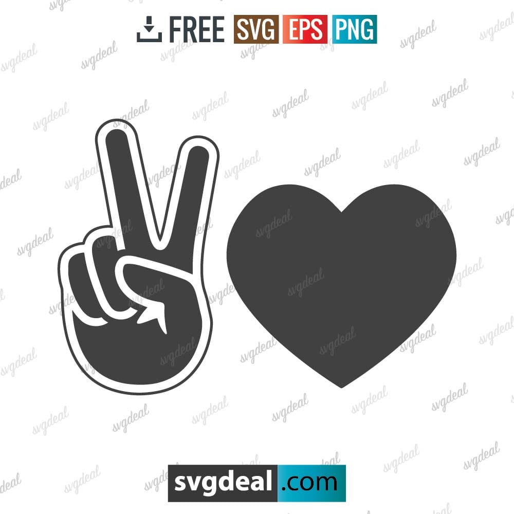 Hand peace sign svg, peace sign and love sign svg, peace and love sign,free svg files