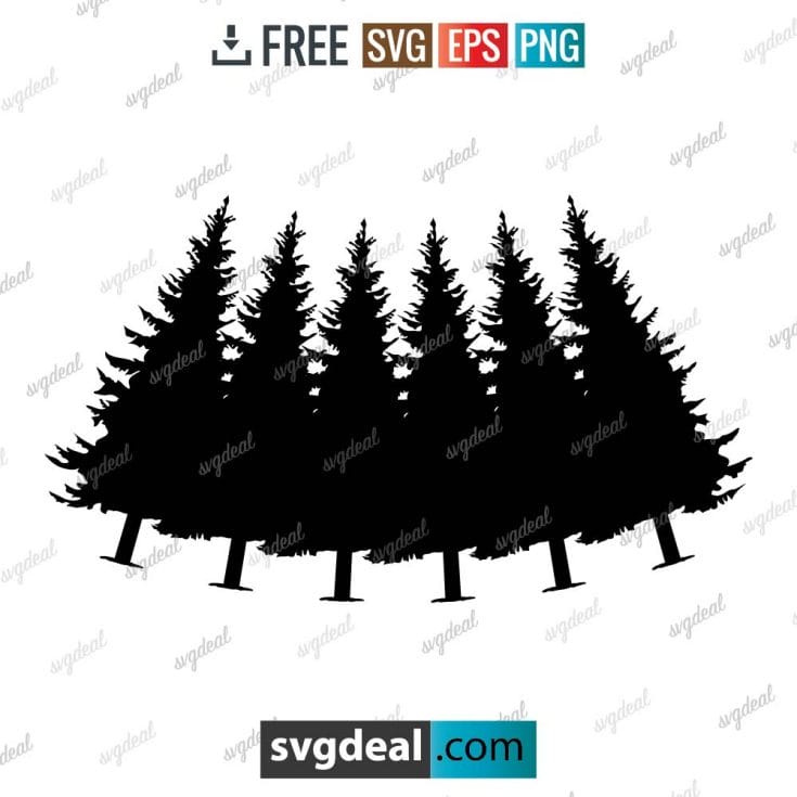 Pine Tree Svg, pine tree svg file, Tree Clip Art Pack, Tree Design Sublimation – 1406