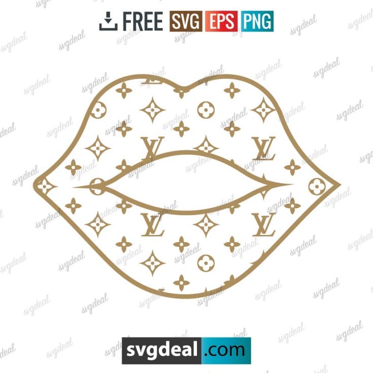 Louis Vuitton SVG, louis vuitton lips svg free download, louis vuitton for cricut – 1603