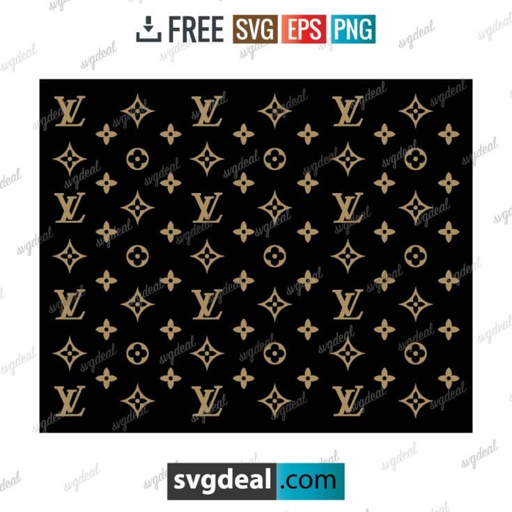Louis Vuitton Drip Clover Pattern SVG