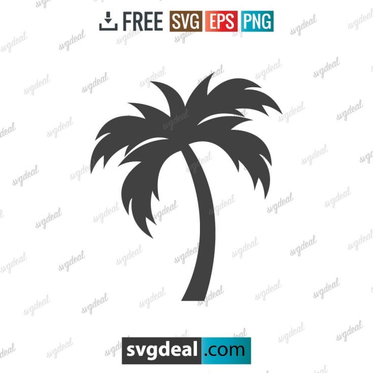 Palm Tree SVG Free File, Palm Tree Monogram SVG Free – 2001