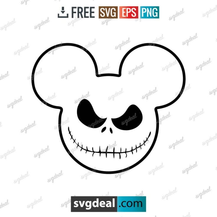 Jack Skellington SVG, Mickey Mouse Jack Skellington SVG – 0404