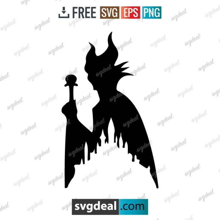 Maleficent Silhouette SVG Free