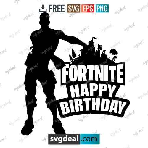 Fortnite Happy Birthday SVG Free