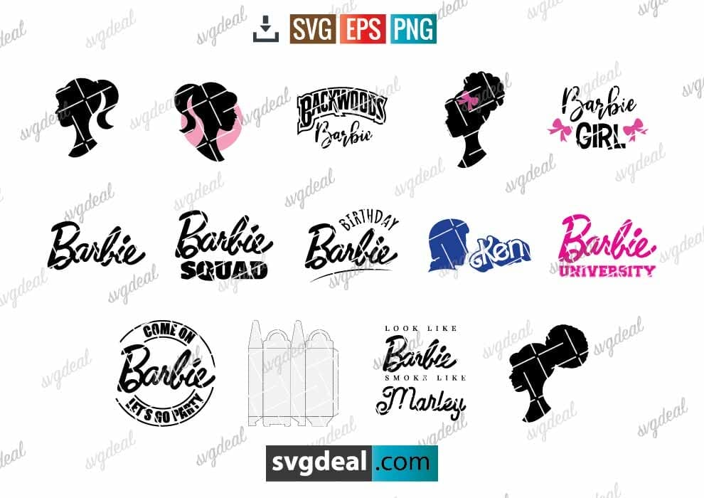 Afro Barbie SVG, Black Barbie SVG, Barbie Doll SVG, Barbie Movie SVG