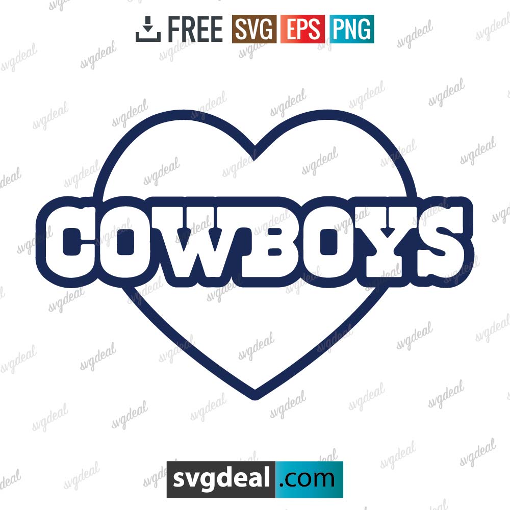 Dallas Cowboys Heart Svg