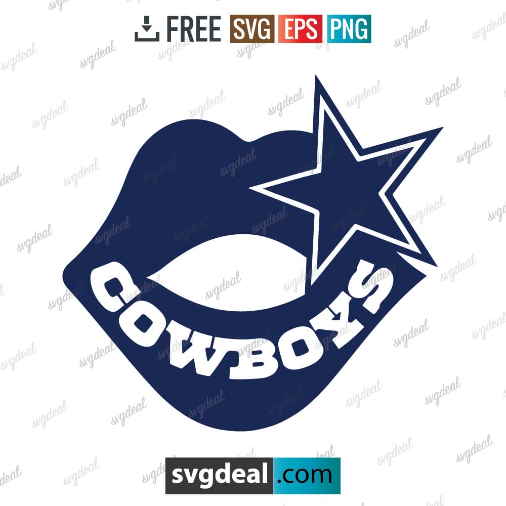 Dallas Cowboys Lips Svg