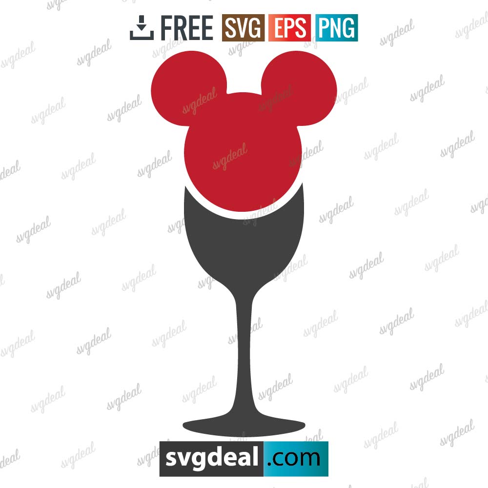 Disney Wine Glass Svg Free