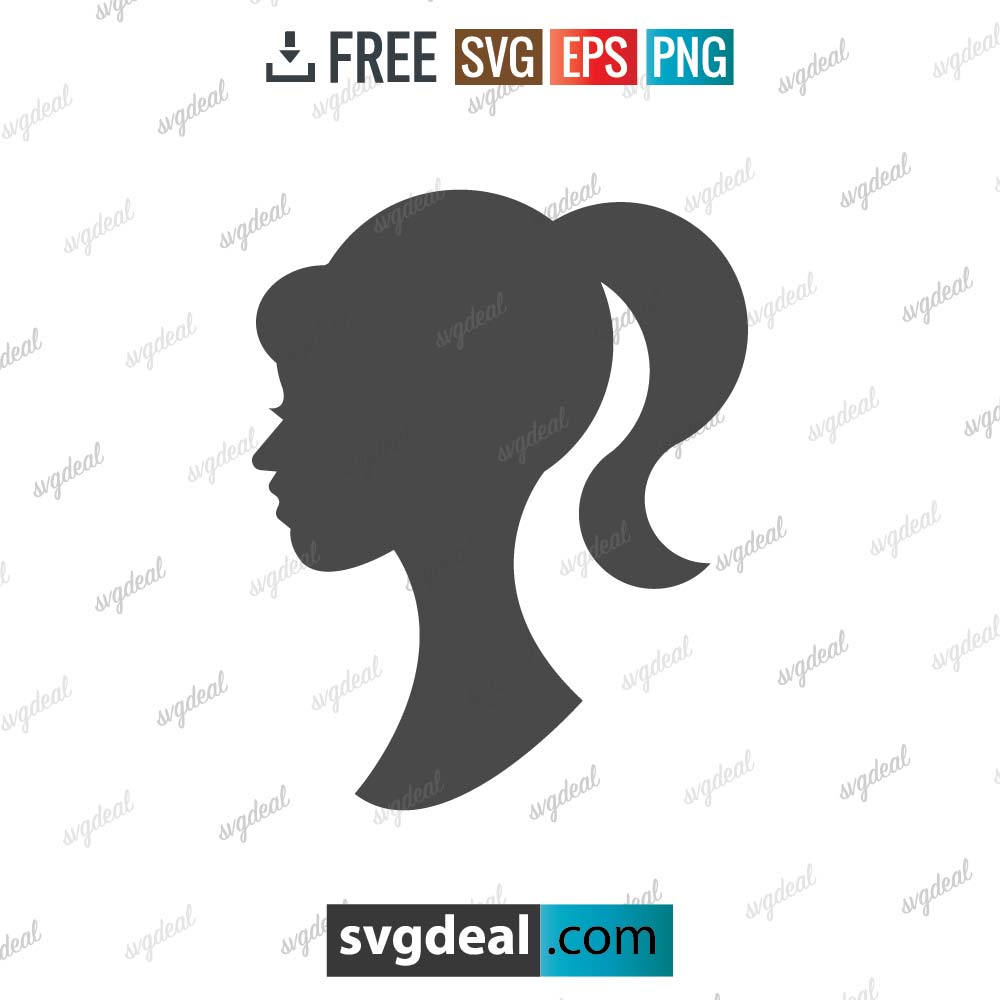 Barbie Head Svg