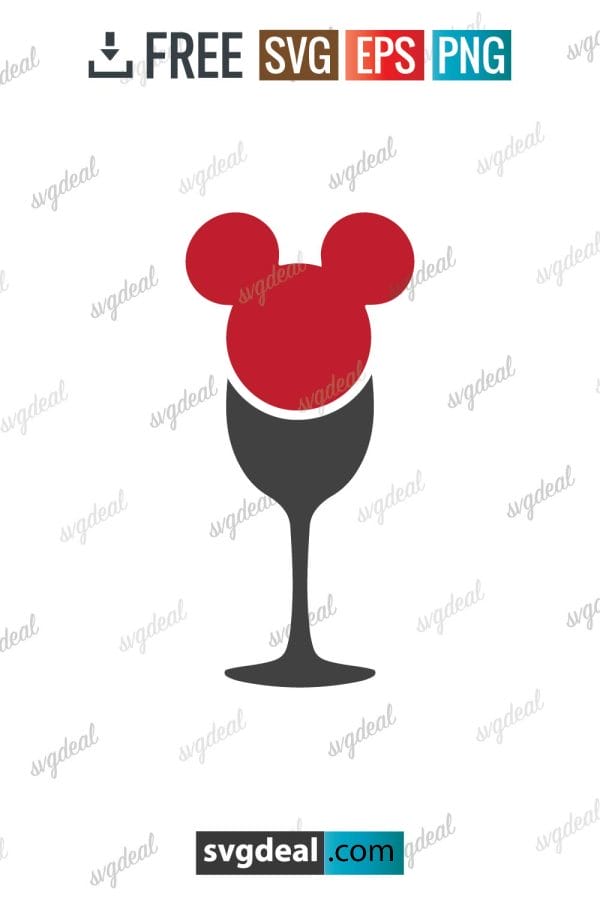 Disney Wine Glass Svg Free