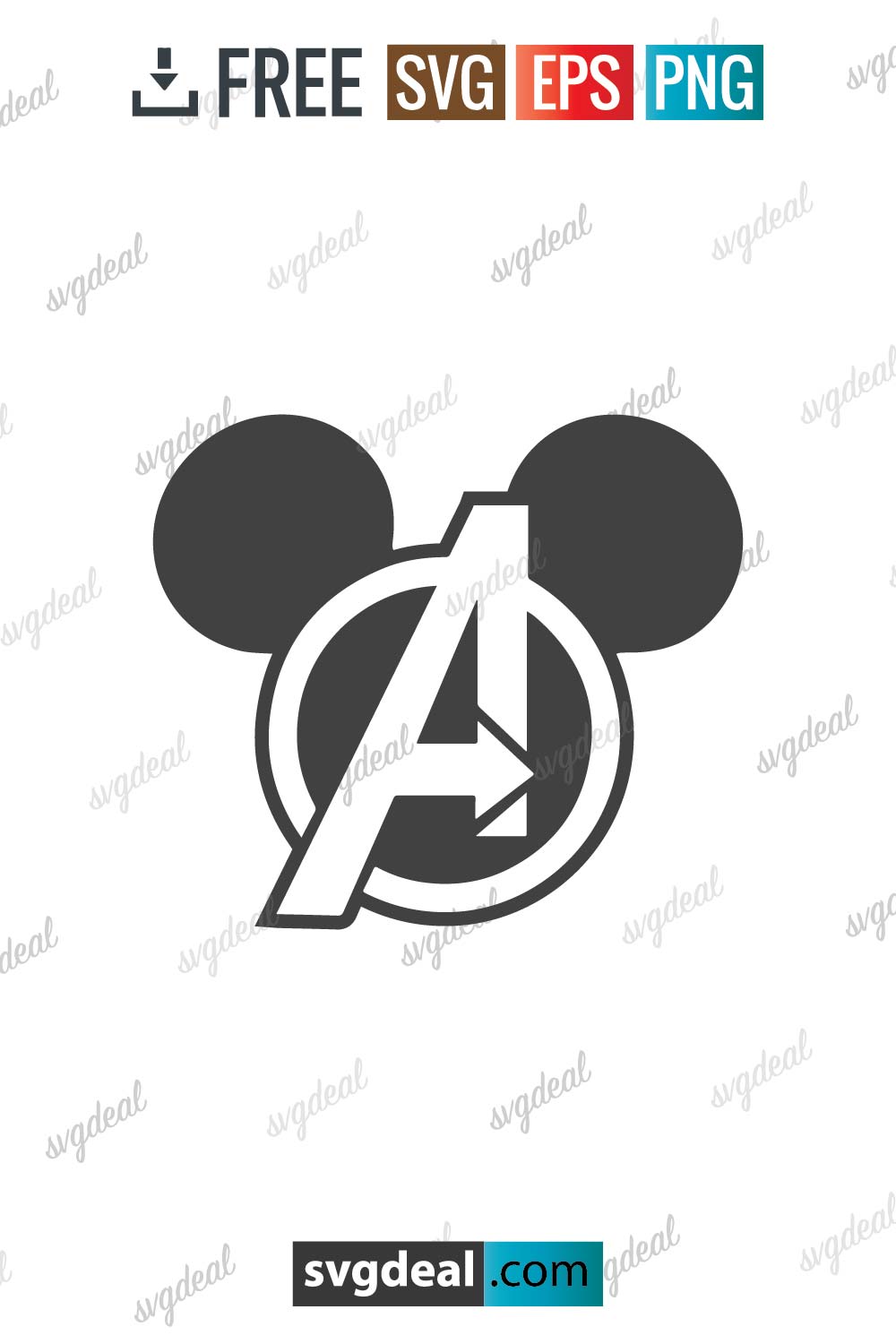 Marvel Mickey Head Svg