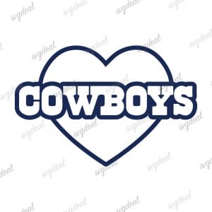 Dallas Cowboys Heart Svg