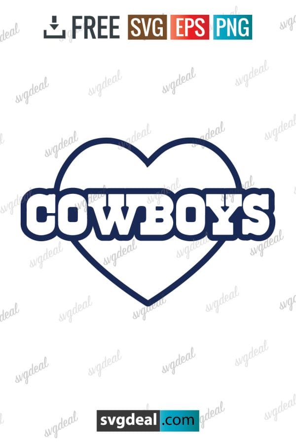 Dallas Cowboys Heart Svg