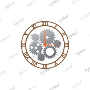 Steampunk Wall Clock Svg