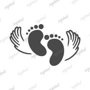 Baby Feet With Wings Svg