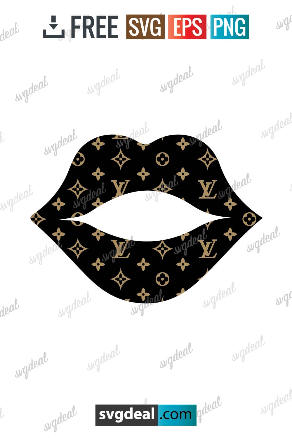 Louis Vuitton Lips SVG - Free SVG Files