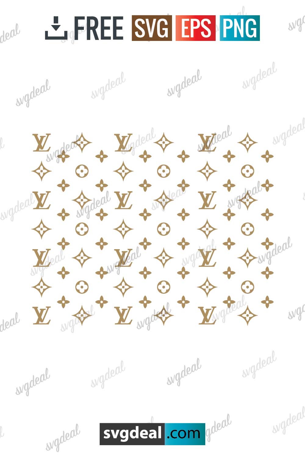 Louis Vuitton Monogram Pattern SVG, Download Louis Vuitton