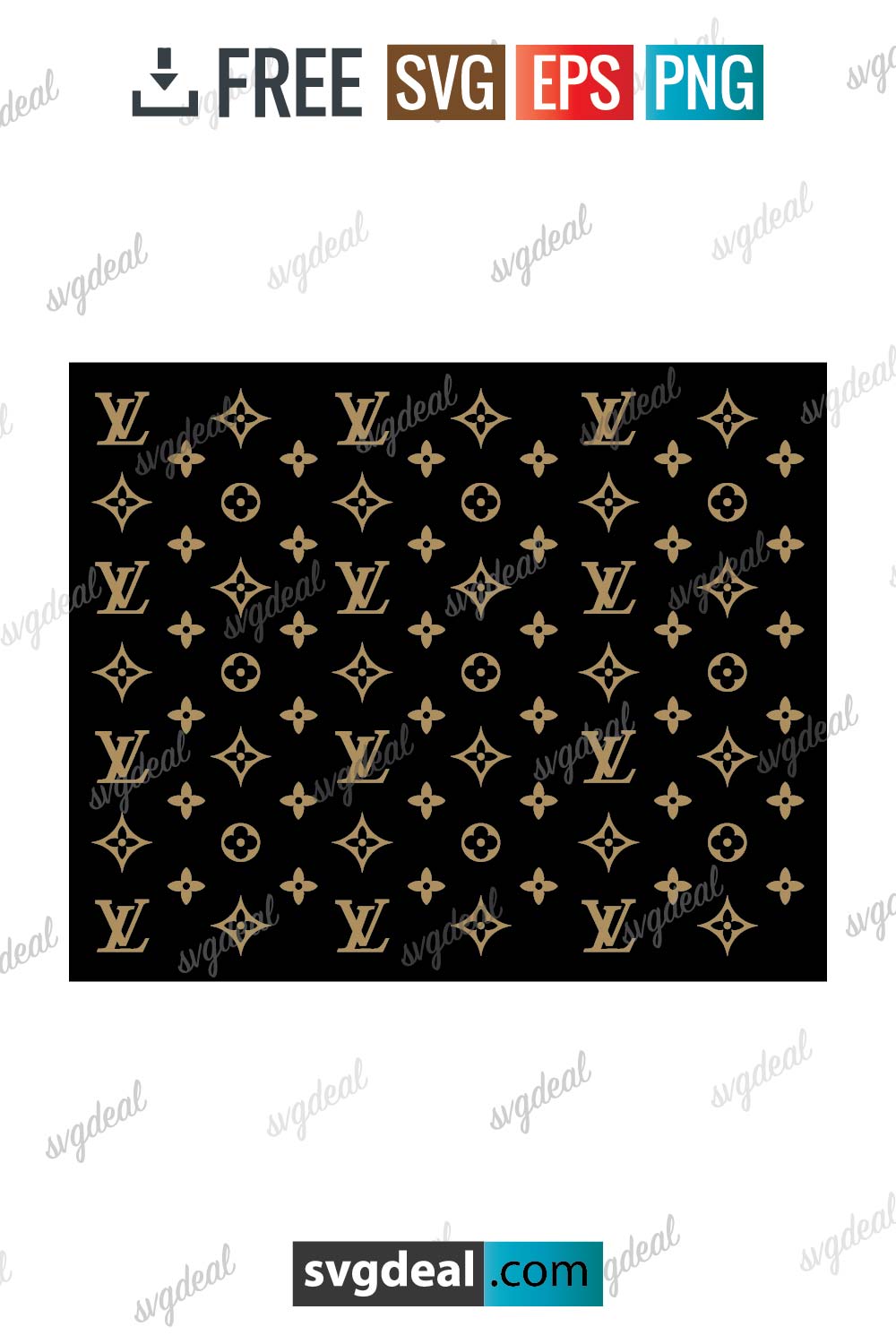 Louis Vuitton Pattern SVG Digital File, Louis Vuitton Svg, Lv Pattern Svg