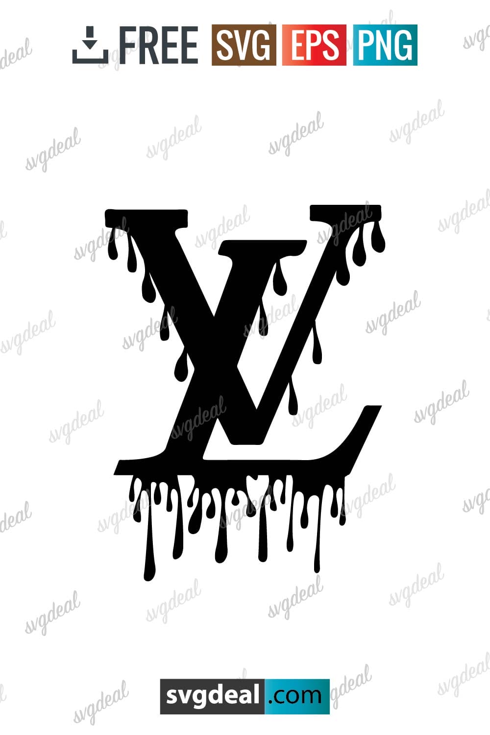 Louis Vuitton Drip Logo SVG - Free SVG Files