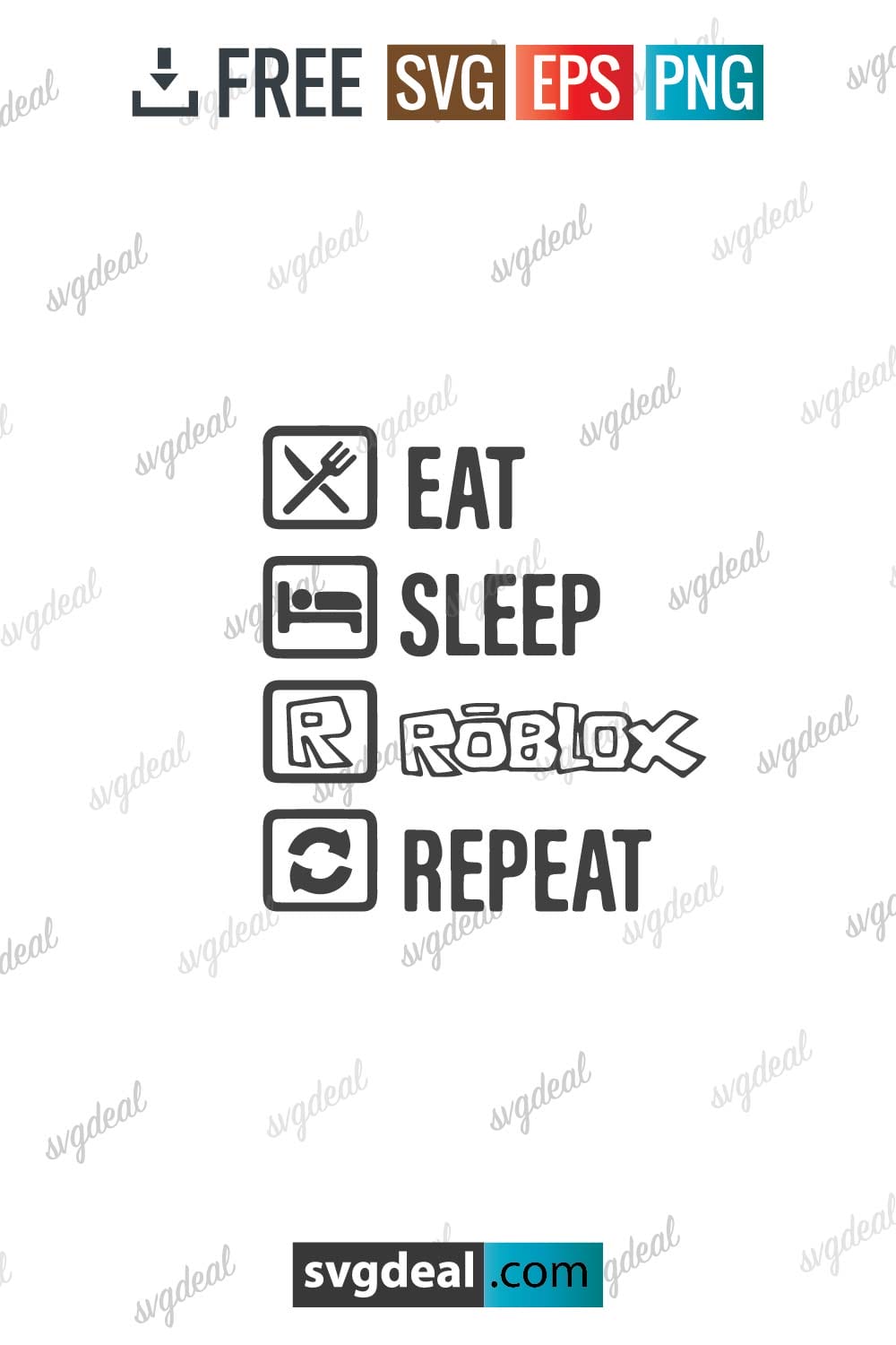 Bundle Roblox SVG, Eat Sleep Roblox Svg Cut Files, Roblox Cl