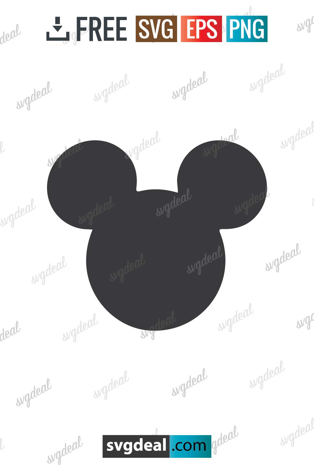 Free Mickey Mouse SVG - SVGDeal.com