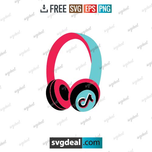 Tiktok Headphones Svg