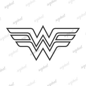 Wonder Woman Outline Svg