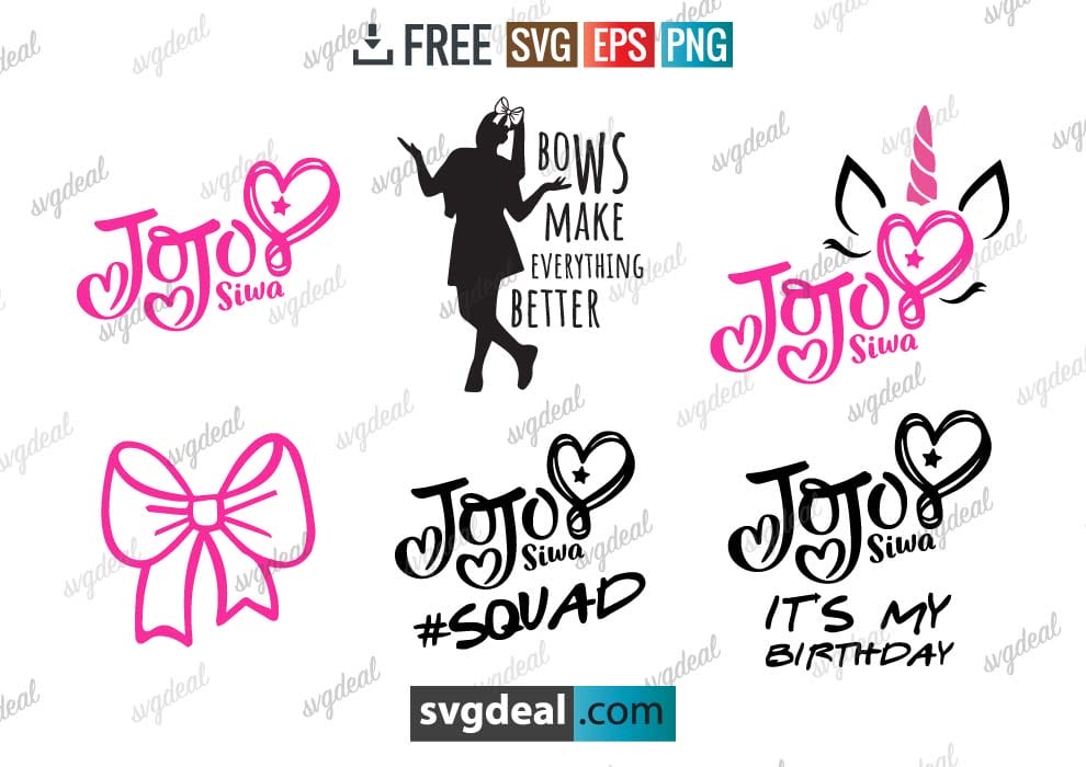 √ 6 Free Jojo Siwa SVG Files - Free SVG Files