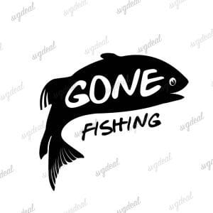Gone Fishing Svg