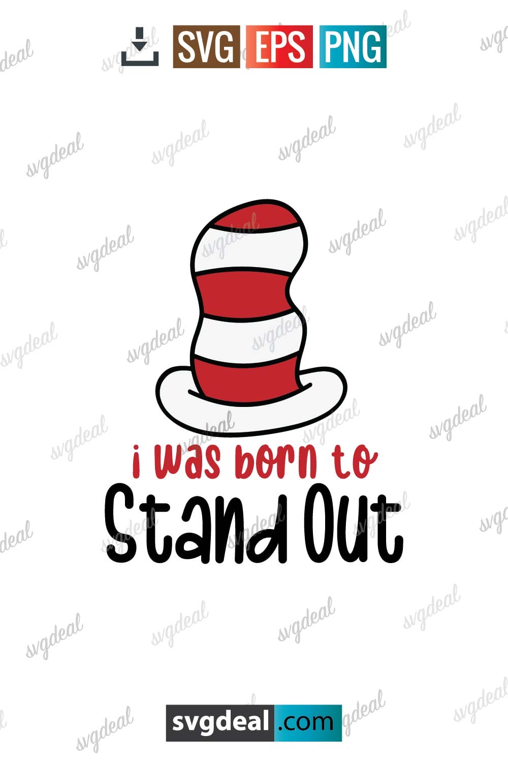 Free Dr Seuss Born To Stand Out Svg - SVGDeal.com