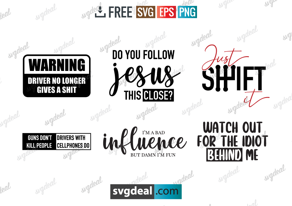 √ 7 Funny Car Decals SVG Files For Your Project Free SVG Files