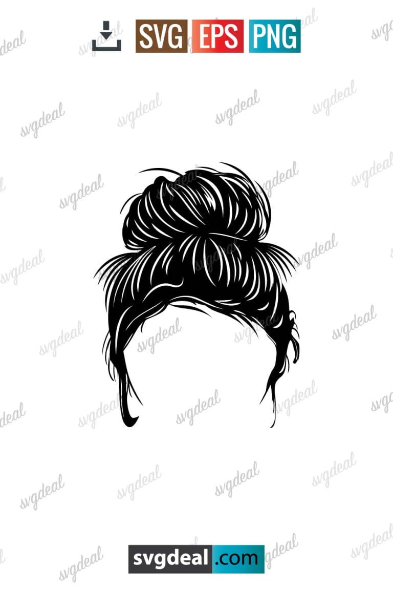 Free Messy Bun Mom Life Svg Free - SVGDeal.com