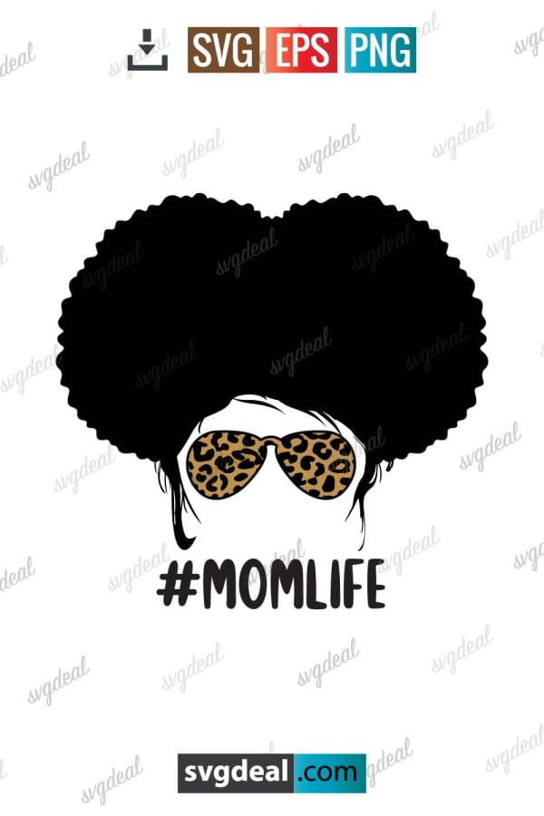 Afro Mom Life Svg
