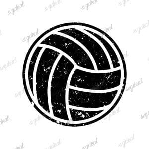 Distressed Volleyball Svg