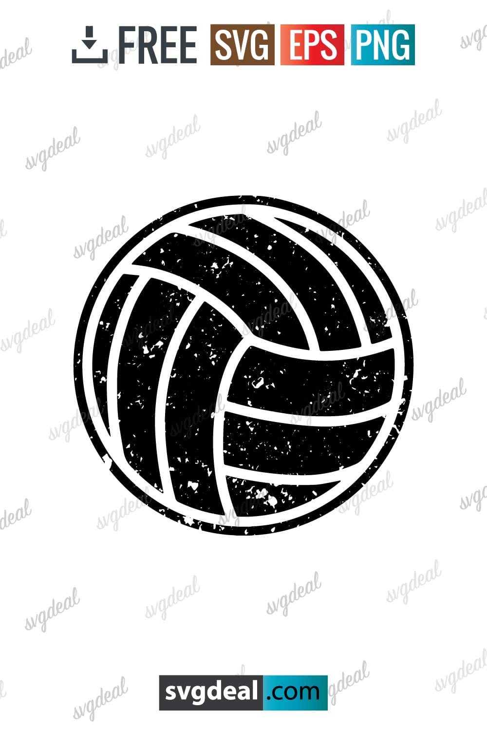 Free Distressed Volleyball Svg - SVGDeal.com