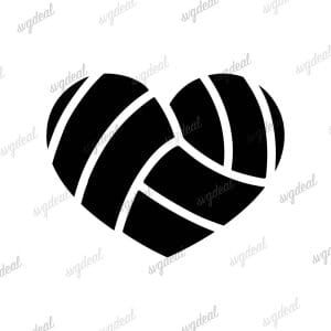 Heart Volleyball Svg