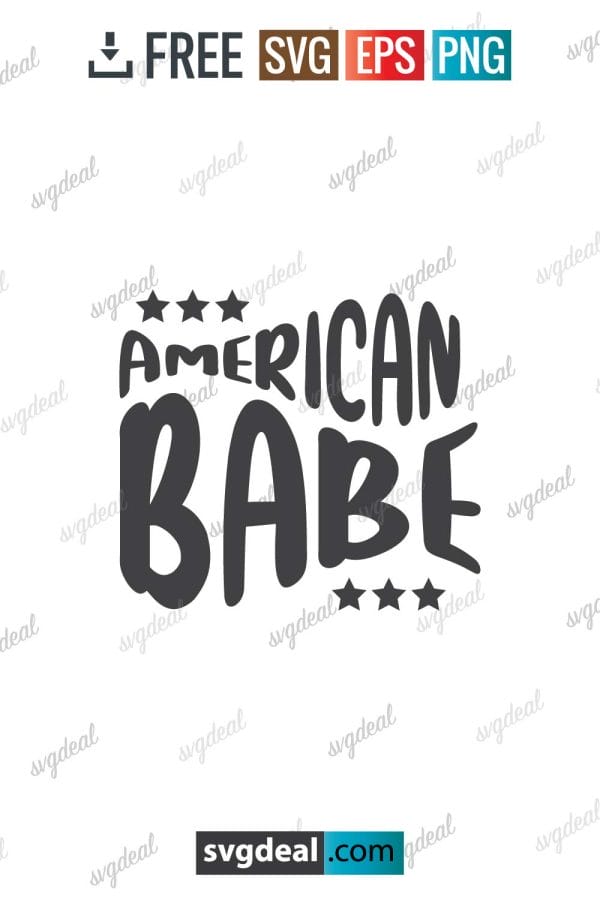 American Babe Svg