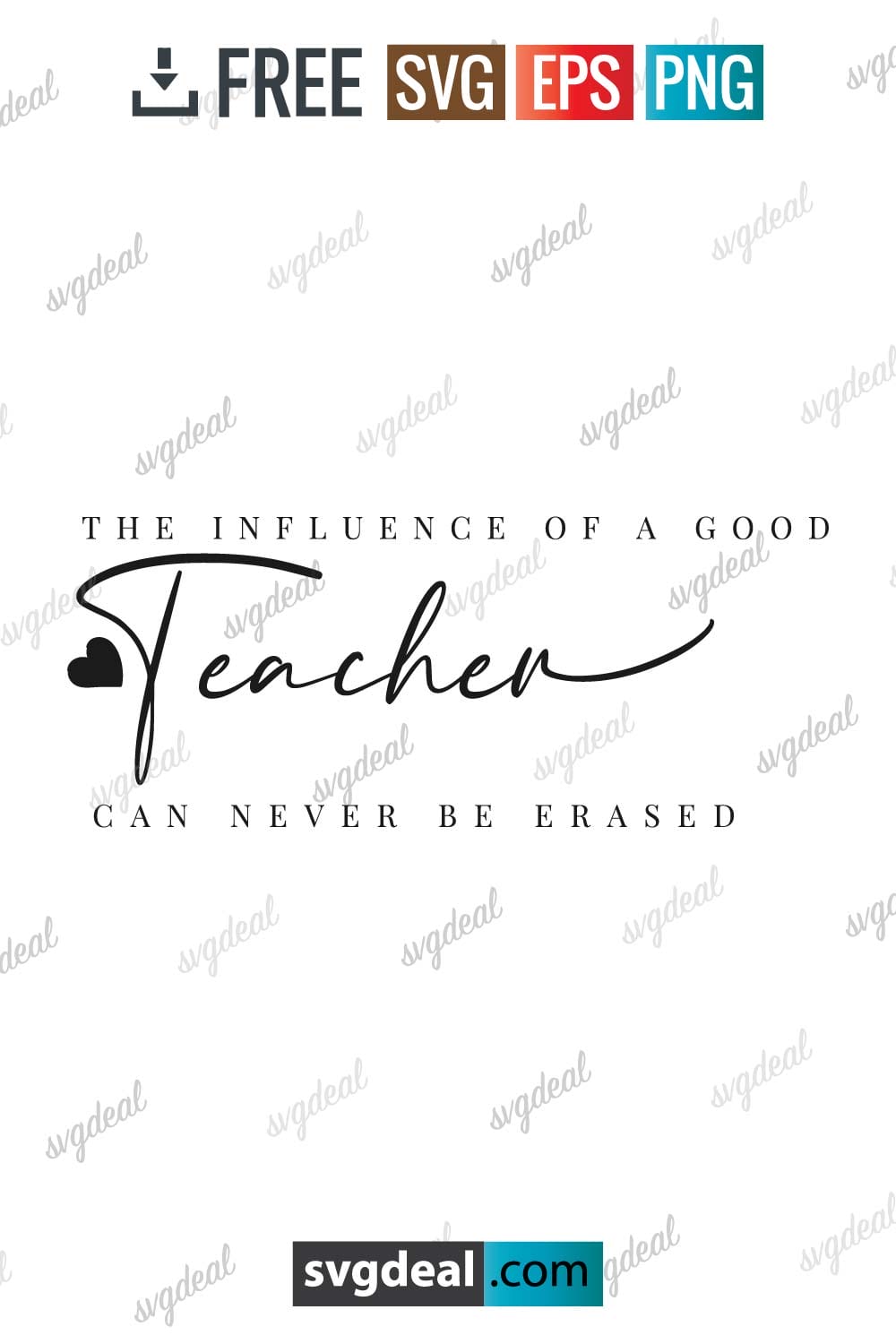 Free One Loved Teacher Svg - SVGDeal.com