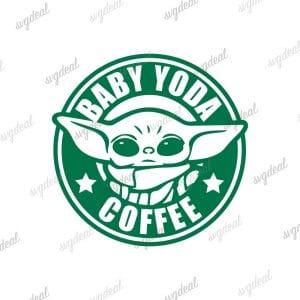 Baby Yoda Coffee Svg