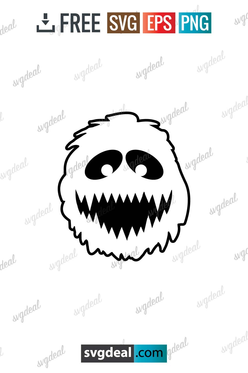 Free Abominable Snowman Svg - SVGDeal.com