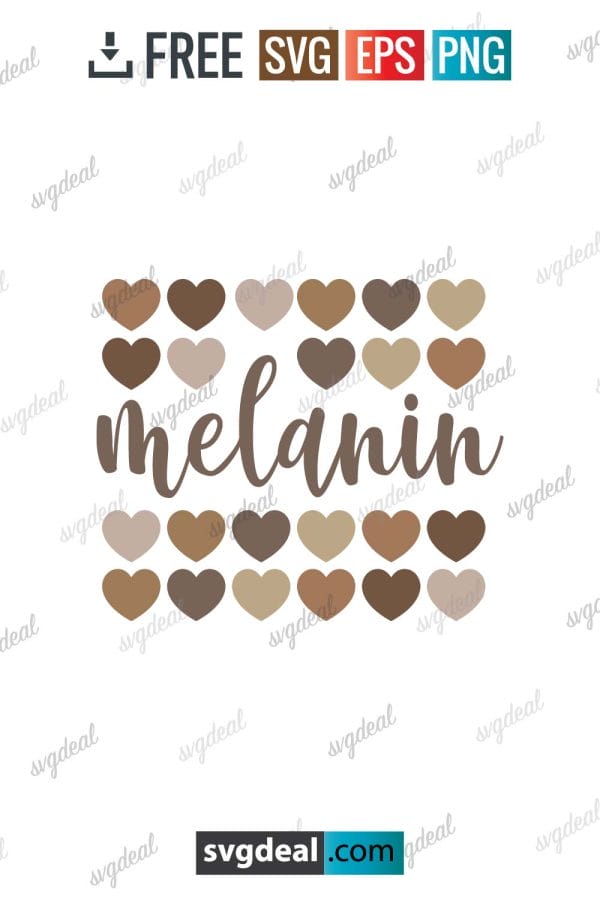 Melanin Heart Svg