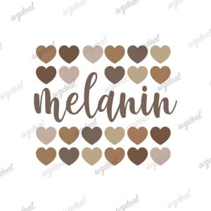 Melanin Heart Svg