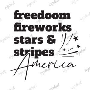 Freedom Fireworks Stars & Stripes Svg