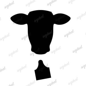 Cow Tag Silhouette Svg