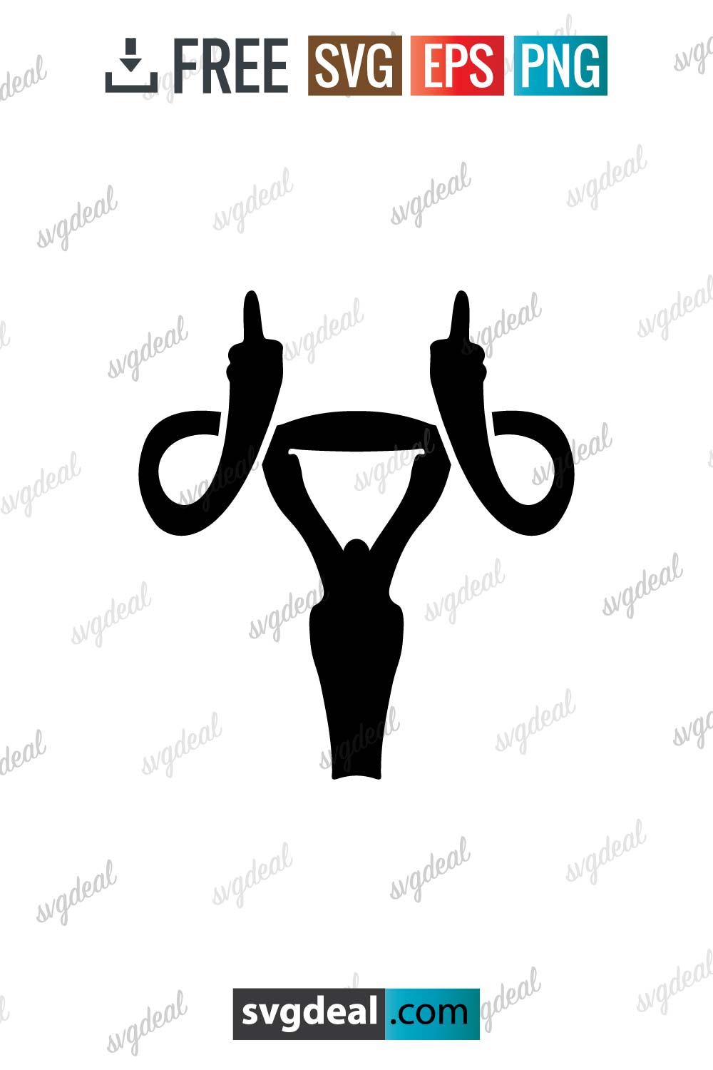 Middle Finger Uterus Svg