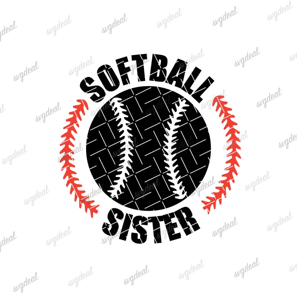 Softball Sister Svg